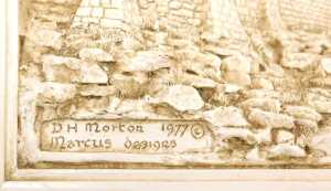 A Marcus Designs plaster wall picture The Cavalcade, decorated in high relief, within a green... - 3