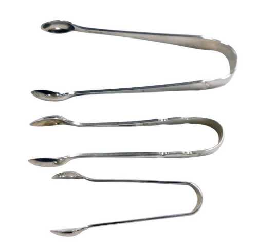 A pair of George V silver sugar tongs, Sheffield 1924, and two further pairs of sugar tongs,...