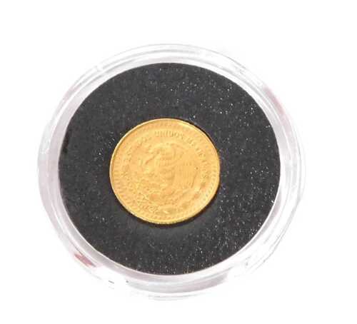 A Mexican gold commemorative coin, 1.6g.