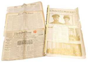 Two copies of The Times newspaper, Tuesday July 7 1891 and July 7 1932, The London Evening News,...