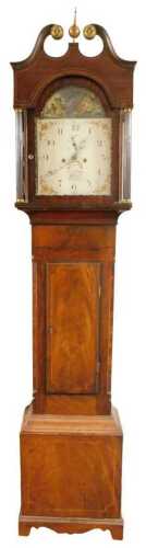 A Georgian mahogany longcase clock, by George Williams of Bristol, with a break arch dial, the...