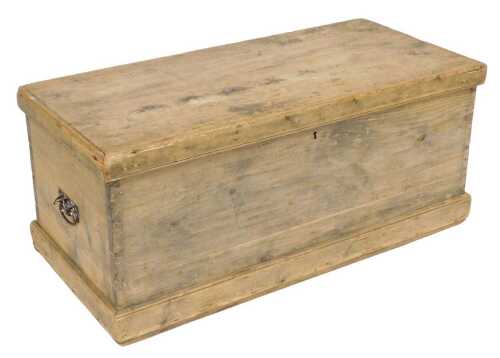 A Victorian pine chest, 46cm high, 105cm wide, 48cm deep.