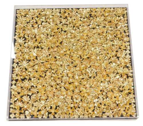 A late 20thC Perspex cased gilded floral collage of flowers, by Kire Design, 122cm high, 120cm...
