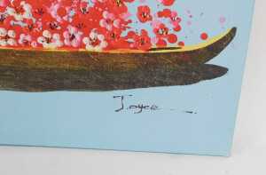 A Kare design flower boat picture, on canvas, by Joyce, 160cm x 120cm. - 3