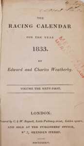 Books relating to horse racing, including The Racing Calendar 1833, The General Stud Book, Vol... - 2