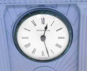 A Wedgwood light blue Jasperware by Josiah Wedgwood bicentenary Clock, for Danbury Mint, serial... - 2