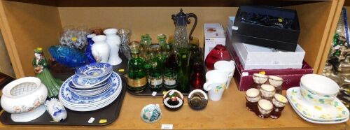 Glass and ceramics, to include a Black Forest monk's head egg holder, an Aynsley Cottage Garden...