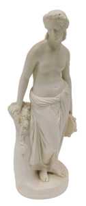 A 19thC Copeland Parian figure Dancing Girl Reposing, in the manner of William Calder Marshall,...