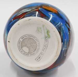 A 20thC Anita Harris pottery swan vase, of bulbous form on a circular foot, hand painted in red,... - 4