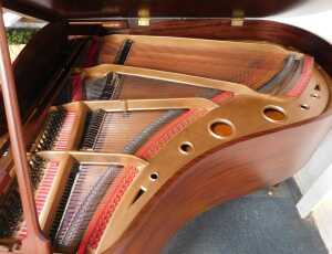 A Steck mahogany cased baby grand piano. - 2