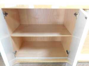 An Italian birdseye maple side cabinet, having a rectangular top with silvered metallic... - 4