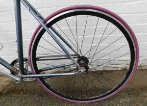 A Jamis Sputnik fixed-gear road bike, constructed from Reynolds 520 chromoly tubes, with a... - 3