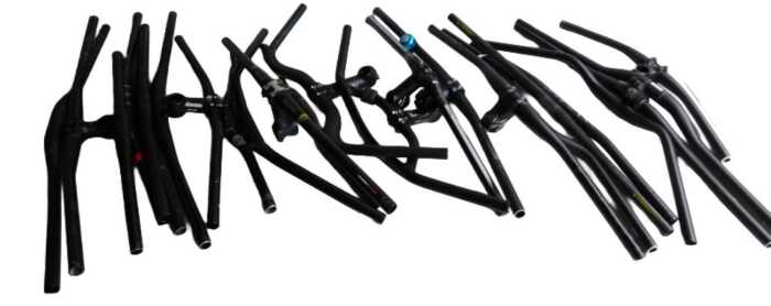 Various handlebars, including Trivative Noir T30, Urgotech, FSA, DMR, etc. (3 boxes)