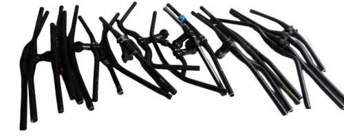 Various handlebars, including Trivative Noir T30, Urgotech, FSA, DMR, etc. (3 boxes)