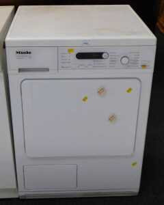 A Miele Honeycomb Care tumble dryer, model T8822C.