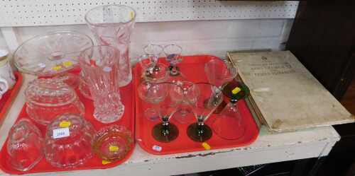 A quantity of glass, to include Babycham, Coronation George VI book, jelly moulds, vases, etc....