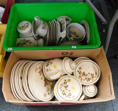 Ceramics, to include Autumn Leaves part dinner service, coffee pot, teapot, salt, pepper, bowls,...