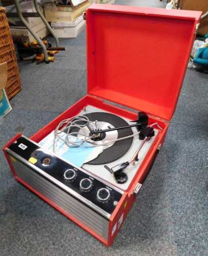 A KB portable record player.