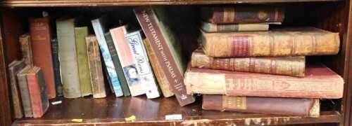 Hardback and paperback books, to include Hills of Blue, New Testament with Psalms, Modern...