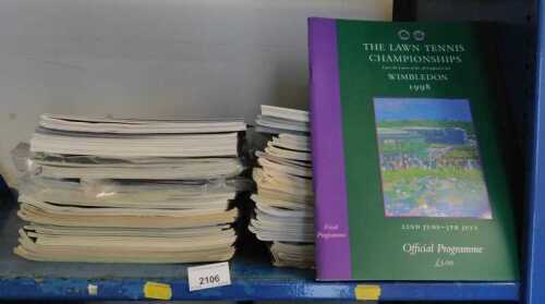 Assorted tennis programmes and magazines, souvenir guides, etc. (a quantity)