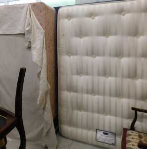 A divan style double bed with drawer, with double base, and a Highgrove, Apsley Natural Ortho...