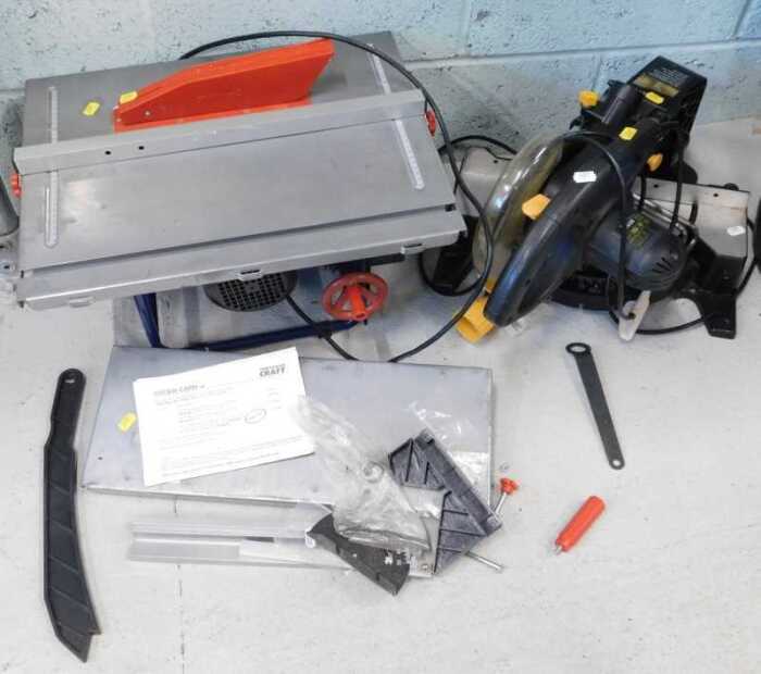 Various electrical tools, table circular saw, etc. (a quantity)