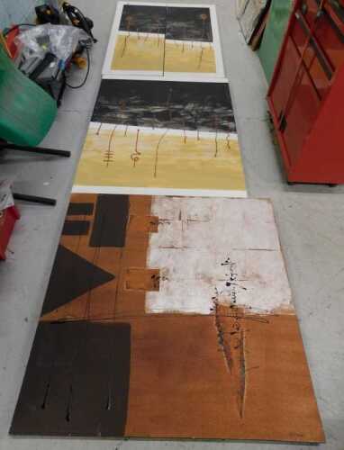Various canvases, modern art, pictures, etc. (a quantity)