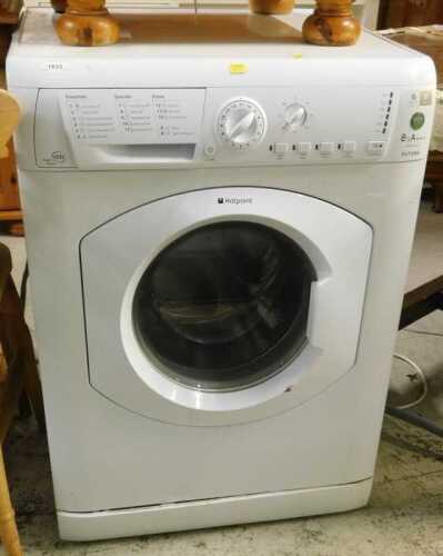 A Hotpoint SHH Super Silent under cabinet washing machine, in white.