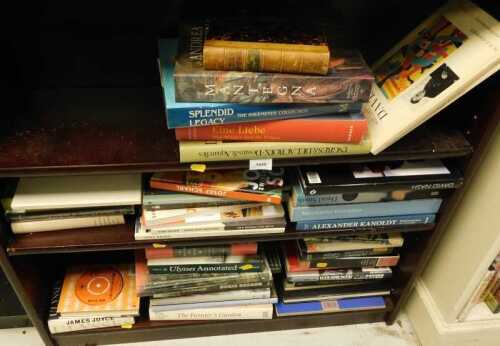 Various books, fiction, non fiction, hardback, etc., Ulysses Annotated, The Painter's Garden,...