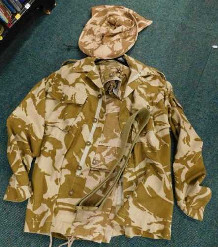 An army material camouflage desert part uniform, comprising jacket and trousers, Combat Desert...