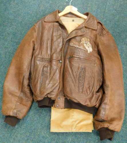 A Singular Concept gentleman's leather jacket, three quarter length, with stitching, and...