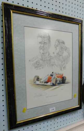 David Coulthard McLaren MP4/11. Artist signed limited edition print number 690/850, Willaby Fine...