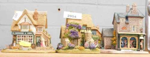 A small collection of Lilliput Lane cottages, to include I. N Monger and Son, Pineapple House,...