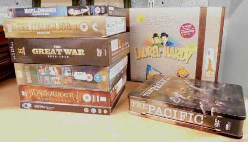 DVD boxsets, to include Laurel and Hardy, Laurel and Hardy Collection, The Great War 1914-1918...
