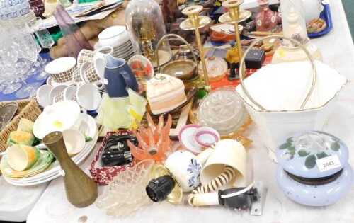 Ceramics and housewares, to include Royal Tuscan fine bone china part coffee set, glass domed...