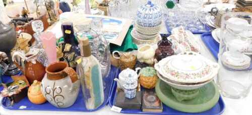 Ceramics and glassware, etc., to include a Harmony Rose Old Foley part coffee set, jug, cut...