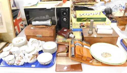 Housewares, to include a National TR-714G portable television set, various cased gentleman's...