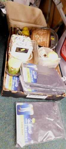 Housewares, to include several pairs of men's thermal long johns, in packets, all size Large, an...