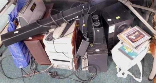 A Technics Hi-fi set, consisting of an SL-HD550 compact disc player, an RS-HD550 stereo cassette...