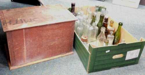 A quantity of collectable glass bottles, to include examples from Mills & Co of Bourne, Henry...