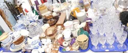 Ceramics and glassware, to include sherry glasses, wine glasses, Champagne glasses, ramekins,...