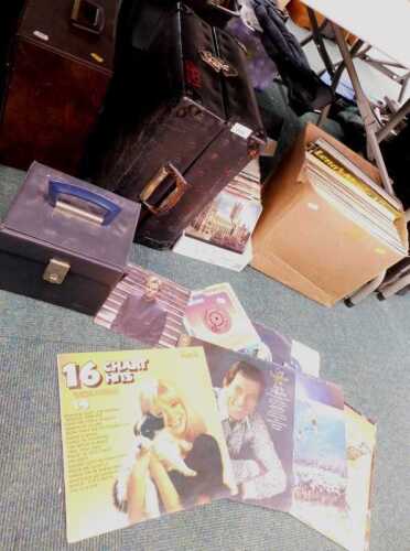 LP and 7" single records, to include Boys Town Gang, Roger Whittaker, Johnny Cash Greatest Hits,...
