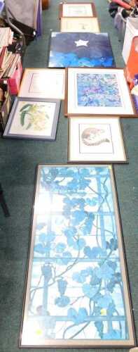 Framed pictures and prints, to include floral scenes, Oriental subjects, etc. (a quantity)