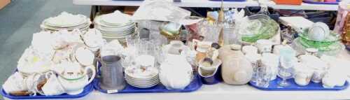 Ceramics and glassware, to include a Balfour part tea set, various part dinner sets, earthenware...