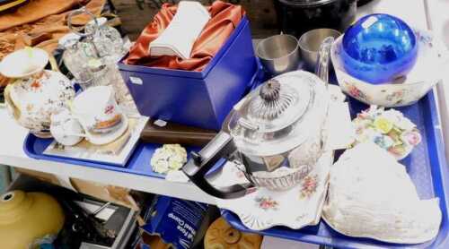 Ceramics, glassware, houseware, to include Royal Doulton lidded posy box, pair of Royal...
