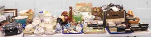 Housewares, to include a Groov-E compact disc and radio, various part tea sets, ornaments, pair...