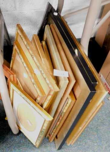Picture frames, various sizes, all vacant.