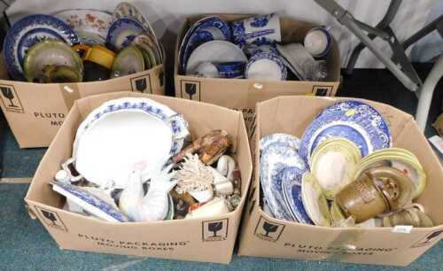 Ceramics, to include Broadhurst blue and white plates, Scott's of Stow part dinner set,...