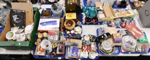 Ceramics and housewares, to include an Arthur Wood teapot, Trivia for Kids game, matchsticks for...