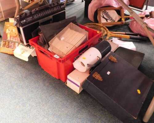 V - Housewares, to include a spatial stereo tape recorder and radio, records, an All Purpose Lay...